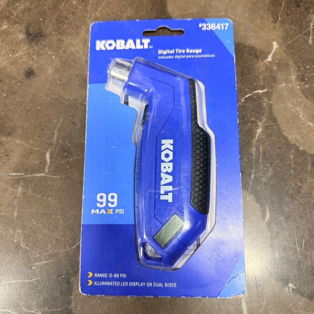 Kobalt Digital‎ Tire Gauge Blue 99 PSI LED Display 336417 SGY-AIR151JH